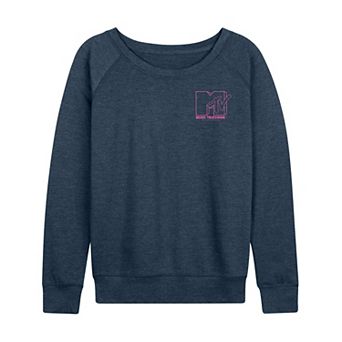 Women's MTV Pink Logo French Terry Long Sleeve Tee