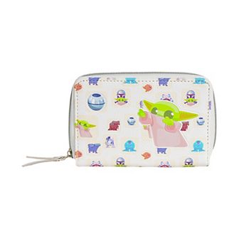 Star Wars The Mandalorian Grogu Character Print Zip Around Wallet