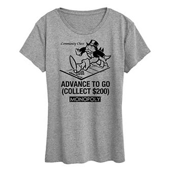 Women's Monopoly Advance To Go Graphic Tee
