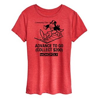 Women's Monopoly Advance To Go Graphic Tee