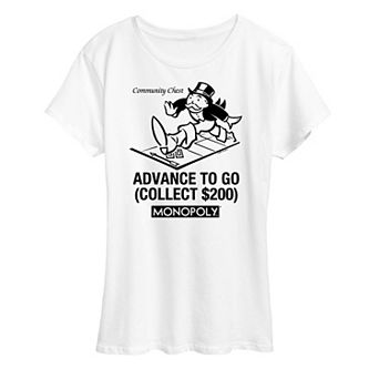 Women's Monopoly Advance To Go Graphic Tee