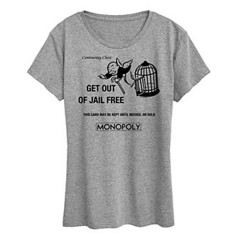 Women's Monopoly Get Out Of Jail Free Graphic Tee