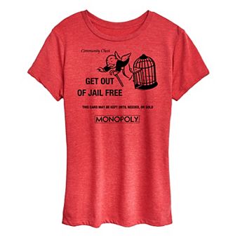 Women's Monopoly Get Out Of Jail Free Graphic Tee