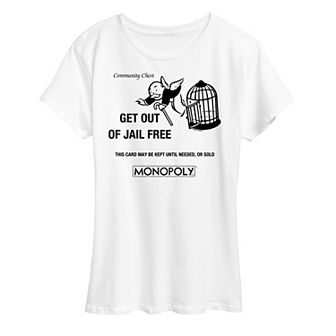 Women's Monopoly Get Out Of Jail Free Graphic Tee