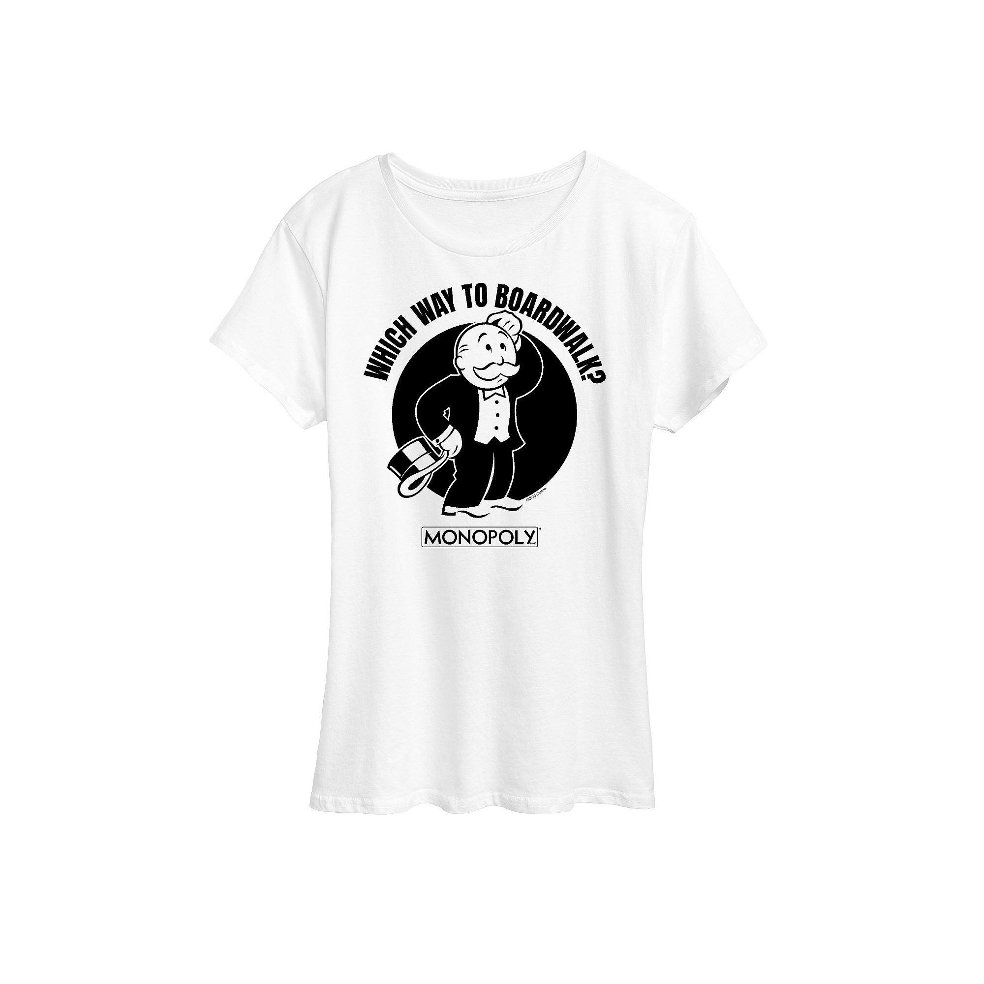Womens Monopoly In This Economy Graphic Tee, Size: Small, White