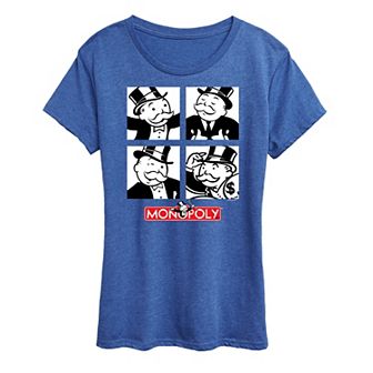 Women's Monopoly Mr. Monopoly Grid Graphic Tee