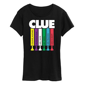 Women's Clue Logo Characters Graphic Tee
