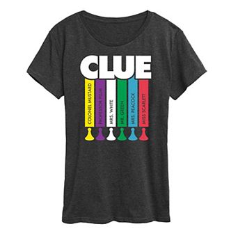 Women's Clue Logo Characters Graphic Tee
