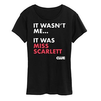 Women's Clue It Was Miss Scarlett Graphic Tee