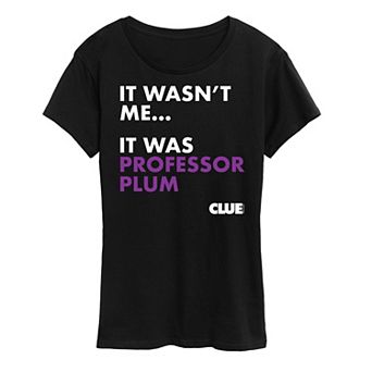 Women's Clue It Was Professor Plum Graphic Tee