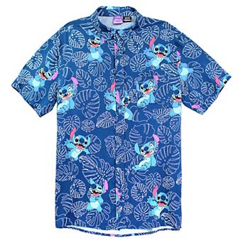 Disney's Lilo & Stitch Men's Happy Mode Stitch Button Up