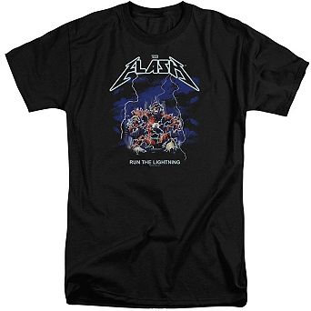 Dc Comics Flash Run The Lightning Short Sleeve Adult Tall T-shirt