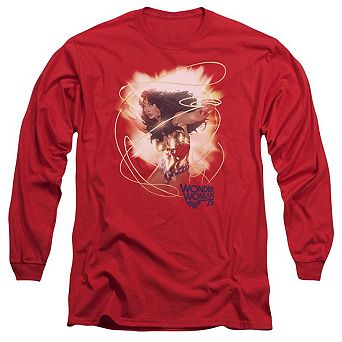 Wonder Woman 75th Burst Long Sleeve Adult T-shirt