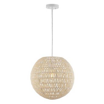 Luna Bohemian Modern Woven Rattaniron Led Pendant
