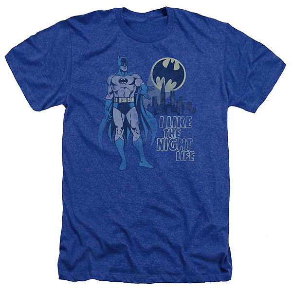 Dc Comics Night Life Adult Heather T-shirt