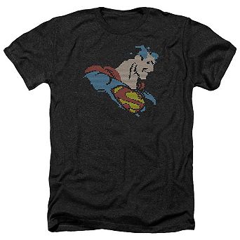 Dc Comics Lite Brite Superman Adult Heather T-shirt