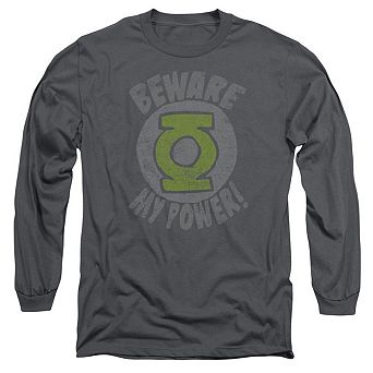 Green Lantern Beware Long Sleeve Adult T-shirt