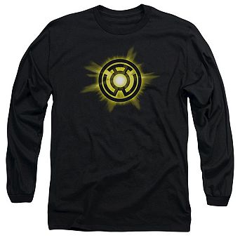 Green Lantern Yellow Glow Long Sleeve Adult T-shirt