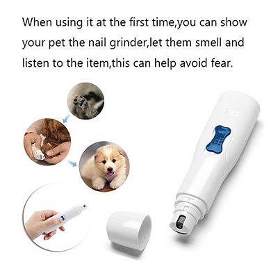 Electric Pet Nail File Gentle Paws Grooming Trimmer Clipper