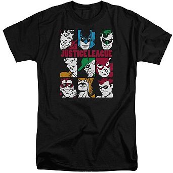 Dc Comics Nine Blocks Of Justice Short Sleeve Adult Tall T-shirt