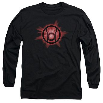 Green Lantern Red Glow Long Sleeve Adult T-shirt