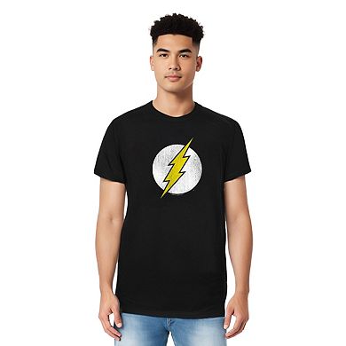 Dc Comics Flash Flash Neon Distress Logo Short Sleeve Adult Tall T-shirt