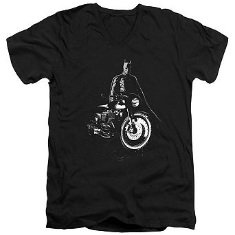 The Batman And His Motorcycle Short Sleeve T-shirt