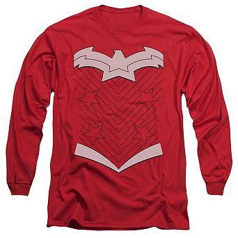 Justice League Of America New Wonder Woman Uniform Long Sleeve Adult T-shirt