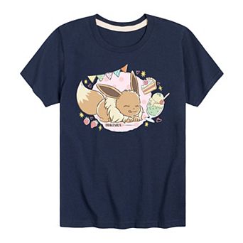 Boys 8-20 Pokemon Cafe Eevee Graphic Tee