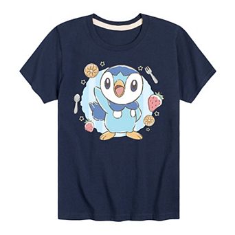 Boys 8-20 Pokemon Cafe Piplup Graphic Tee