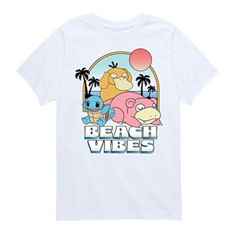 Boys 8-20 Pokemon Beach Vibes Graphic Tee