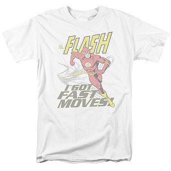 Dc Comics Flash Fast Moves Short Sleeve Adult T-shirt