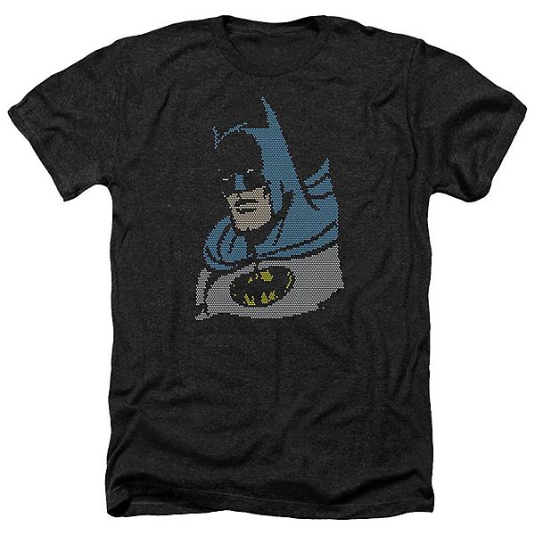 Dc Comics Lite Brite Batman Adult Heather T-shirt