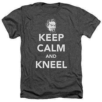 Dc Comics Keep Calm And Kneel Adult Heather T-shirt