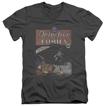 Dc Comics Detective 27 Distressed Short Sleeve Adult V Neck T-shirt