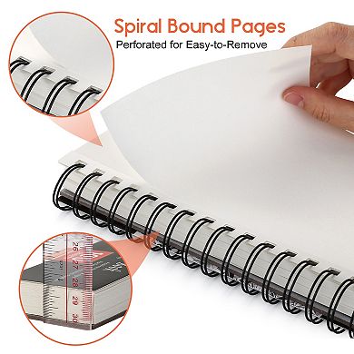 A5 4 Packs Spiral Bound Professional Sketch Book Set