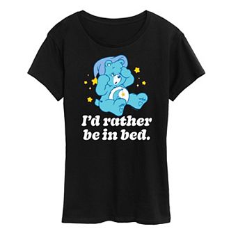 Women's Care Bears Rather Be In Bed Graphic Tee
