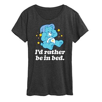 Women's Care Bears Rather Be In Bed Graphic Tee