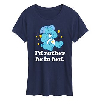 Women's Care Bears Rather Be In Bed Graphic Tee