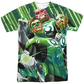 Green Lantern High Beams Short Sleeve Adult Poly Crew T-shirt