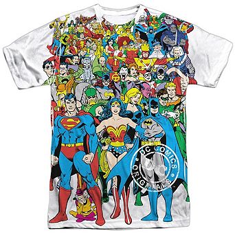 Dc Comics Original Universe Short Sleeve Adult 100% Poly Crew T-shirt