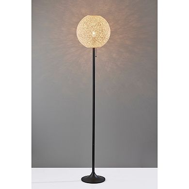 ADESSO Havana Rattan Shade Floor Lamp