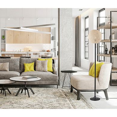 ADESSO Havana Rattan Shade Floor Lamp