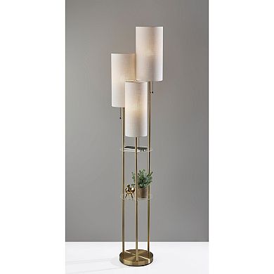 ADESSO Trio Tiered Shelf Floor Lamp