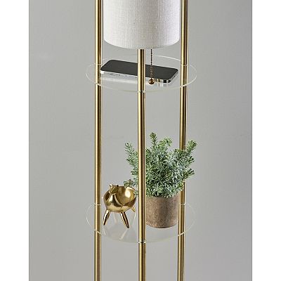 Adesso 4305 21 Trio Floor Lamp Antique Brass