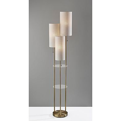 ADESSO Trio Tiered Shelf Floor Lamp