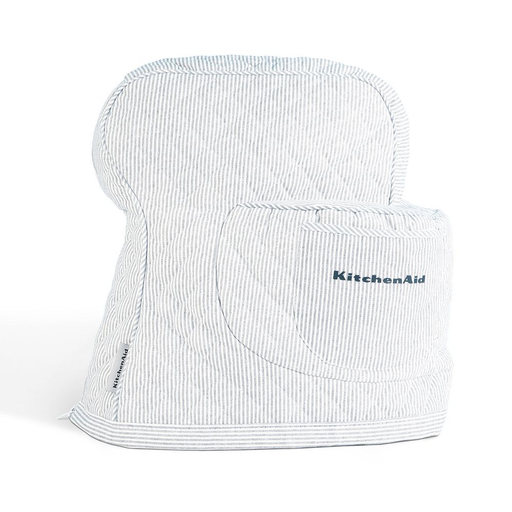 KitchenAid® Fitted Tilt-Head Ticking Stripe Quilted Stand Mixer Cover - Ink Blue
