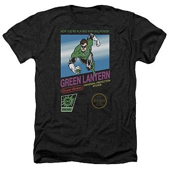 Green Lantern Box Art Adult Heather T-shirt