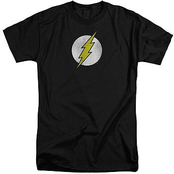 Dc Comics Flash Flash Logo Distressed Short Sleeve Adult Tall T-shirt