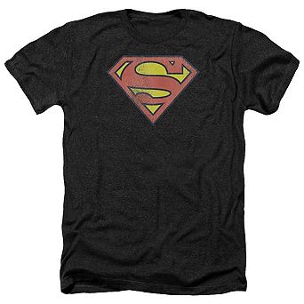 DC Comics Retro Logo Distressed Adult Heather T-Shirt